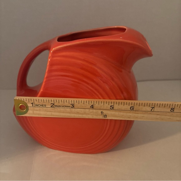 FiestaWare Large Disc Pitcher Orange/Persimmon 7" Tall - Picture 8 of 8